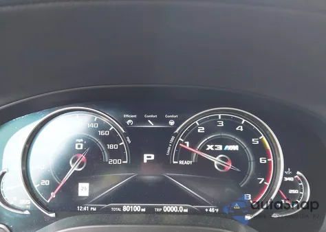 2020 BMW X3 M Competition z USA, uszkodzony, nr VIN 5YMTS0C03L9B72424